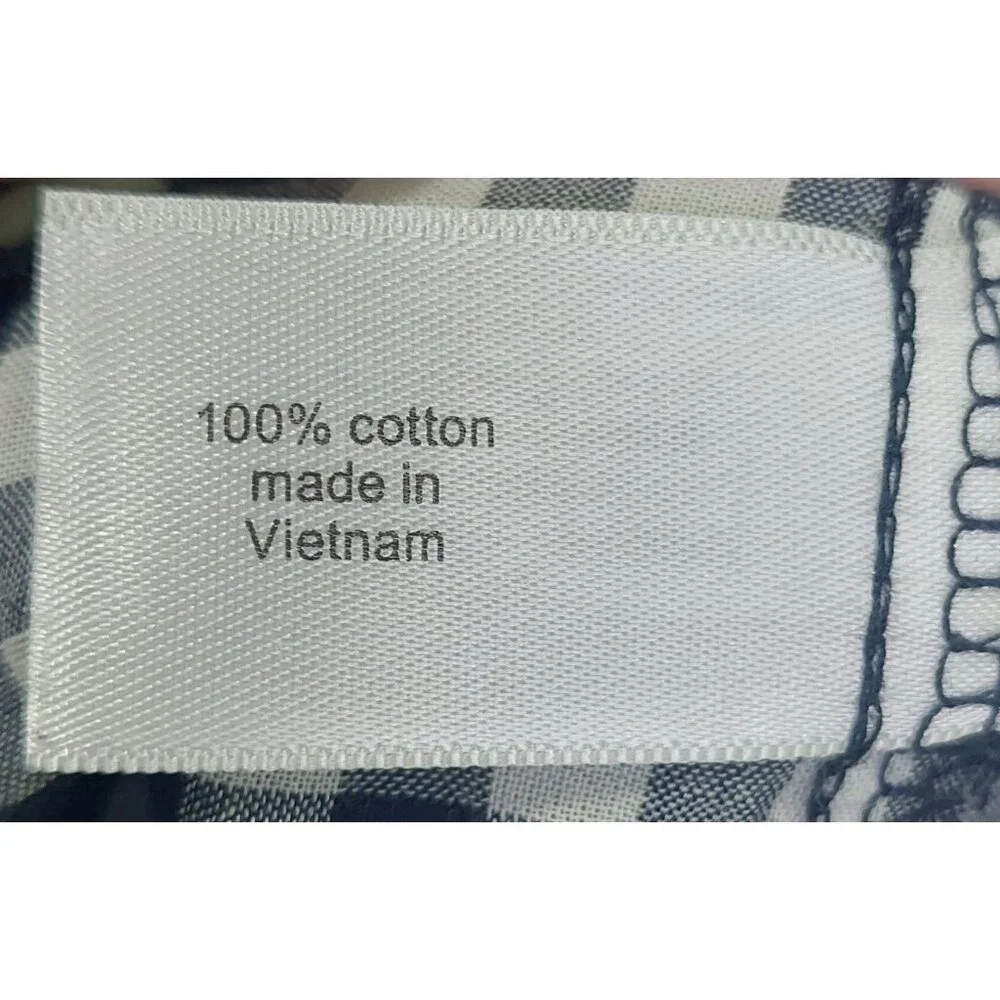 Lane Bryant Womens Blue & White Plaid Button-Up Shirt 24W Long Sleeve Cotton - Picture 10 of 13